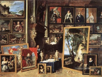 La Galerie de l’Archiduc Léopold à Bruxelles 1641 David Teniers le Jeune Peinture à l'huile